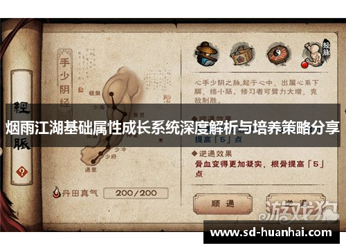 烟雨江湖基础属性成长系统深度解析与培养策略分享